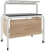 Стол нейтральный Кобор AN220 white/natural/coal