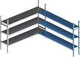 Стеллаж модульный угловой дополнительный POLAIR LOAD.ME INOX 16AL.3IN30.09C