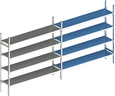 Стеллаж модульный линейный дополнительный POLAIR LOAD.ME INOX 16AL.4IN30.17Е