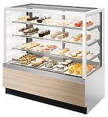 Витрина кондитерская Chilz VETE KUB LUX 130 белый, ясень наварра