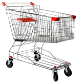 Тележка покупательская EKSI 125 л, с дет. сид.