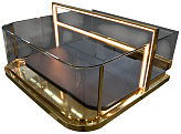 Витрина кондитерская встраиваемая Finist Glassier LUXURY GOLD SLIDE GLSG-8/70/3