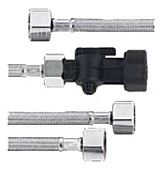 Комплект подключения №3 Brita входн. и выходн. шланги G1 -G3/4 + Вых. G3/4 -G3/4, с коленом, DN13, 2 метра, нерж. металл, супергибкость