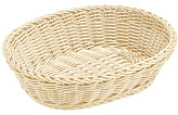 Корзина для хлеба MGprof (овальная, 25*16*6 см., бежевая, полиротанг)