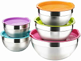 Миска MGsteel 77827 с розовой крышкой (4.1 л) 
