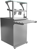 Прилавок для приборов Luxstahl ПП (С)-600 Premium (4 стакана, нерж.)