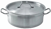 Кастрюля низкая с крышкой 16 л, нержавеющая сталь, P.L. Proff Cuisine (D=400 мм)