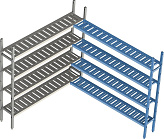 Стеллаж модульный линейный дополнительный POLAIR LOAD.ME POLY 18AL.4PP40.08C