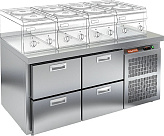 Стол холодильный HICOLD SN 22 BR2 TN LT